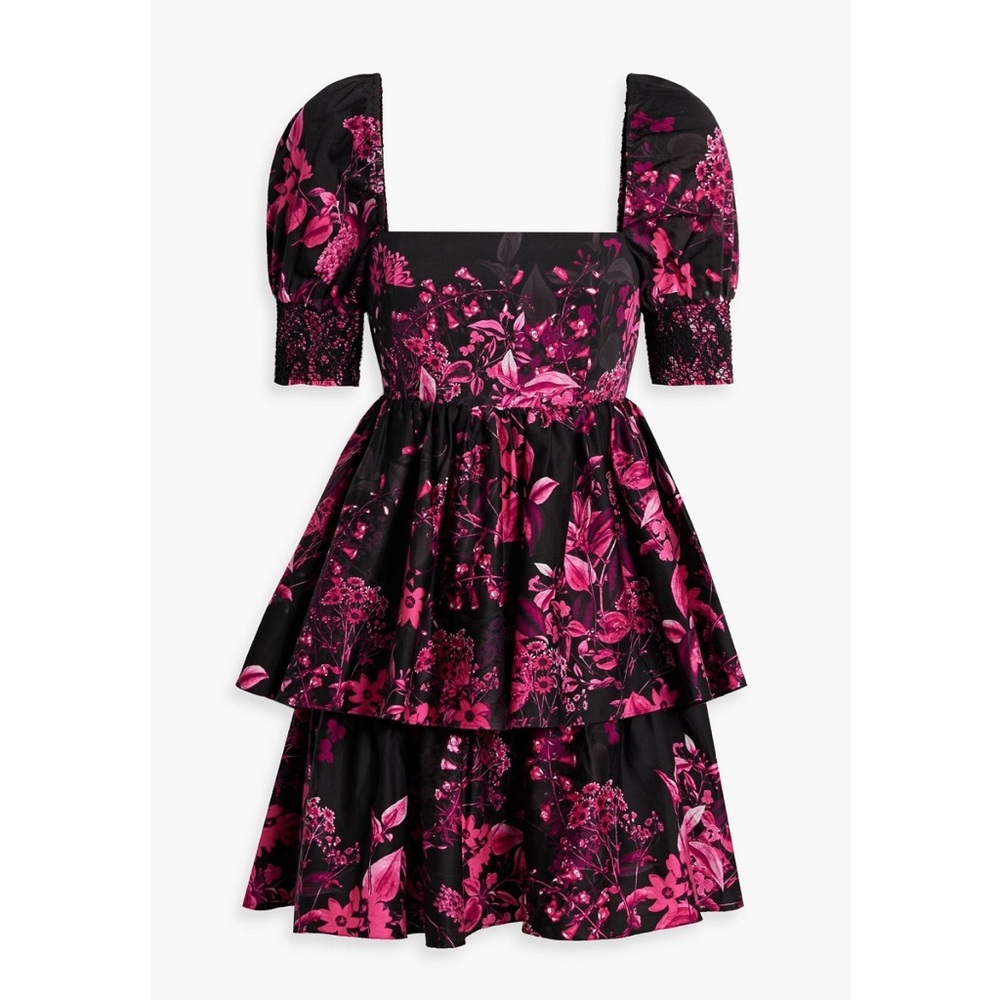 NWOT Alice and Olivia Emmalou Tiered Cotten Mini Dress